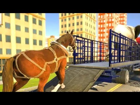 شاحنة نقل الحيوانات البرية🐎🦁 -🐎🐯 Wild animal transport truck