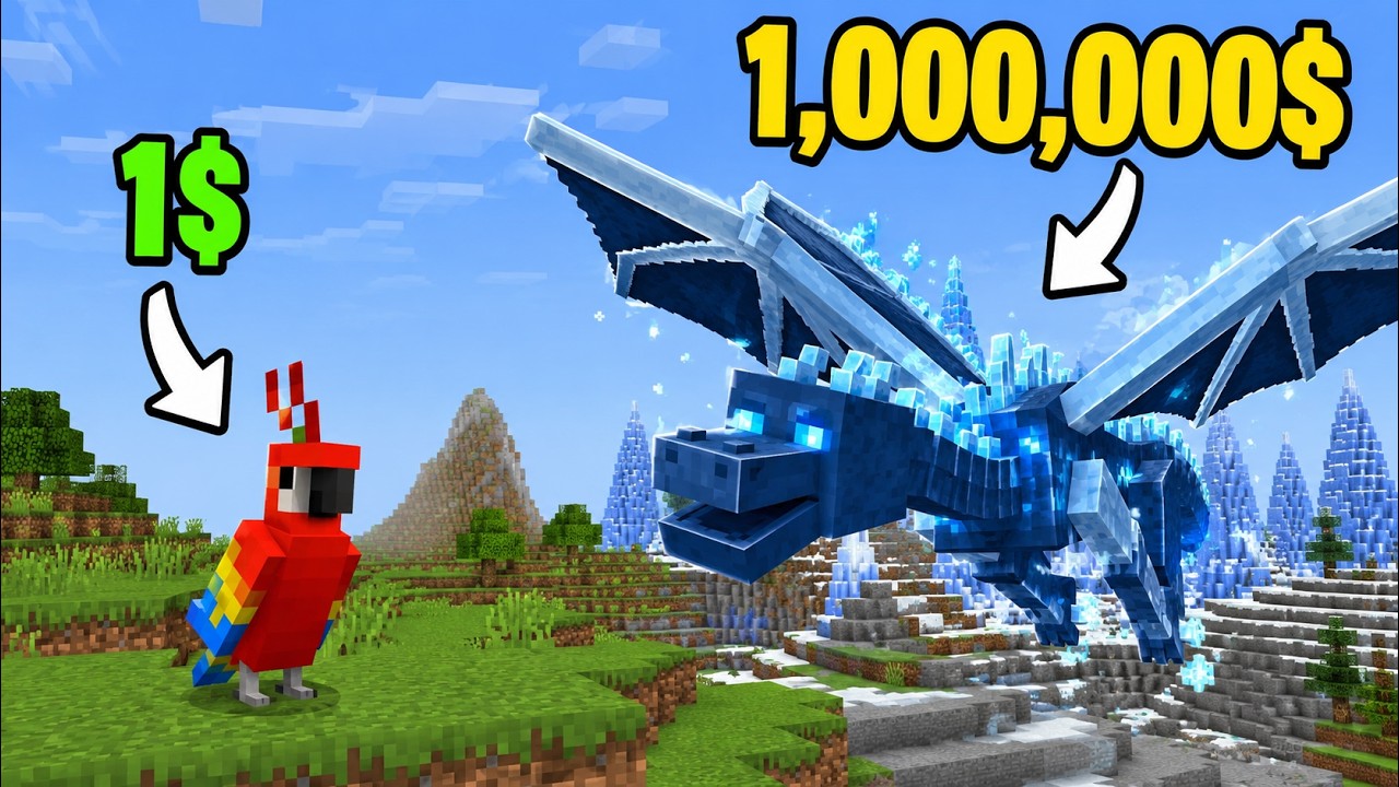 Minecraft From 1$ To 1,000,000$ PET 😱