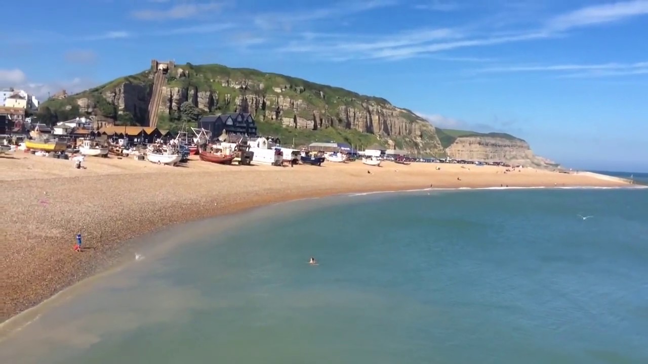 Beautiful Hastings Beach Seafront, East Sussex May 2017 hastings 
