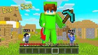 Minecraft, but XP = Your Size! (Tagalog)