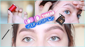 HOW TO: Thread YOUR OWN Eyebrows + My Eyebrow Routine ♡ || Beautyallure06