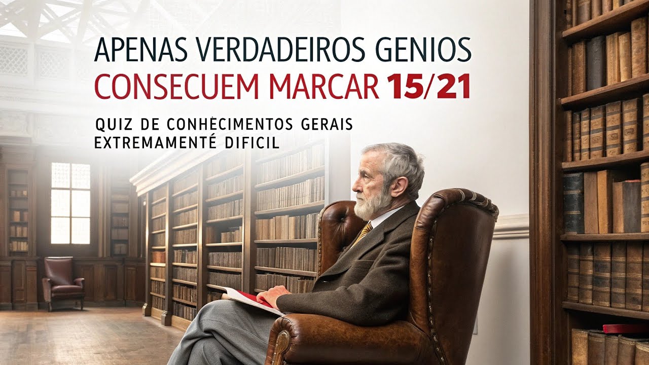 Apenas verdadeiros gênios conseguem marcar 15/21 | Quiz de conhecimentos gerais extremamente difícil