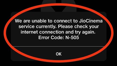 Fix We Are Unable To Connect To Jio Cinema Service Currently Please Check Your Internet Connection
