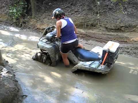 Carrie on the brute in the mud