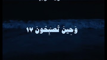 فسبحان الله حين تمسون وحين تصبحون - سورة الروم | القارئ الشيخ محمد صديق المنشاوي رحمه الله