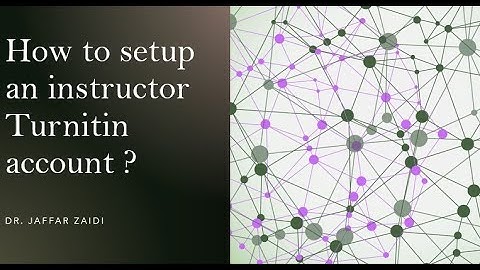 How to setup a Turnitin instructor account?