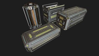 Sci-fi Crates and Containers, 3D Models in Unity 5