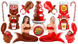 Chocolate Fountain Fondue Challenge | Chocolate Food Decorating Battle by RATATA POWER