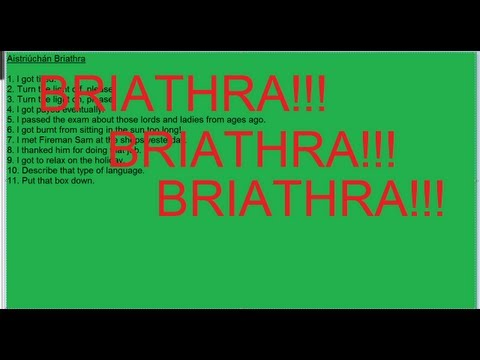 Aistriú Briathra | Gramadach na Gaeilge