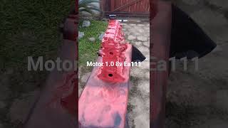 Pintura motor EA 111,1.0, 8 v, wash primer, e depois vermelho, com detalhes em preto...