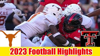 Texas vs Texas Tech FULL GAME HIGHLIGHTS HD | NCAAF Week 12|College Football 2023
