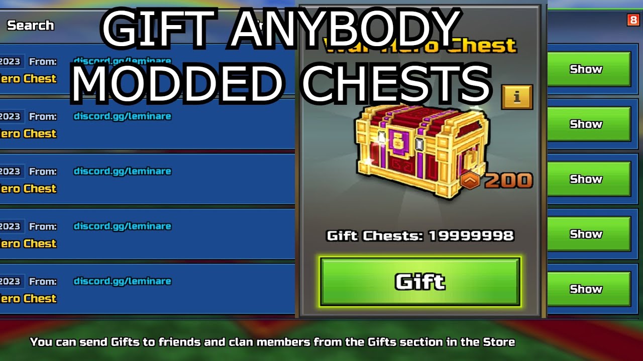 How to gift clan chests to anybody free modules currency pg3d