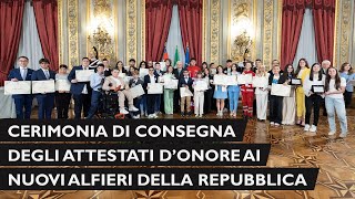 Mattarella consegna gli Attestati d’Onore ai nuovi Alfieri della Repubblica