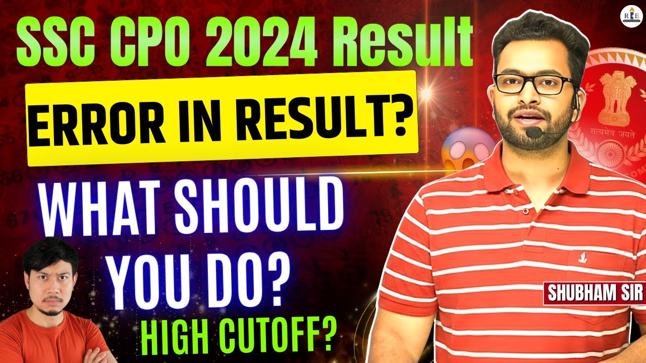 SSC CPO 2024 Result Error? | Scored More Than Cutoff But Not in List!