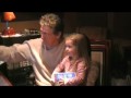 Aryn and papa in recording studio