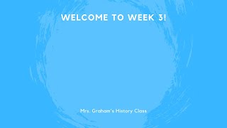 Welcome to Week 3!