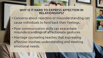 Why Is It Hard To Express Affection In Relationships? - Marriage Counseling Network