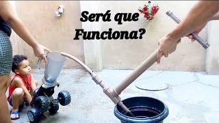 como fazer bomba d'água de tubo pvc,  how to make PVC pipe water pump.