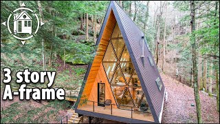 Family builds luxury A-frame that’s 3 stories tall (1500 sf)