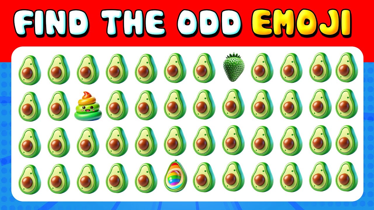 132 puzzles for GENIUS | Find the ODD One Out - Fruits Edition Quiz 🍎🥑🍍 Emoji Fruit Quiz