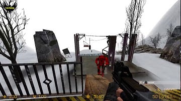 ZOMBIE ESCAPE ROUND ON COUNTER-STRIKE: SOURCE, MAP: ZE_ICE_HOLD_B2, CSS