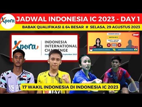 Jadwal Indonesia IC 2023 hari ini, day1 ~ 17 Wakil Indonesia Berlaga di hari ke 1