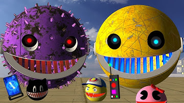 PACMAN AND MS PACMAN VS CARTOON CAT AND IRON ROBOT