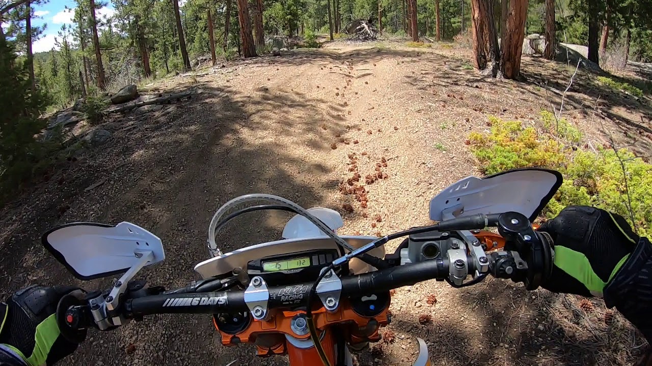Dirt bike Rampart Range Colorado Noddles Trail - YouTube