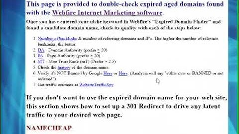 Expired Domain Finder by Webfire
