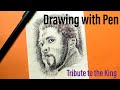 Tribute to Black Panther (Chadwick Boseman) | Drawing with Pen | Black panther ka drawing