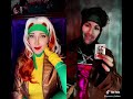 X-Men Rogue Marvel. #Cosplay Model #Fashion #Style Collab Duet Trend. Makeup Hair Outfit Movie Fan