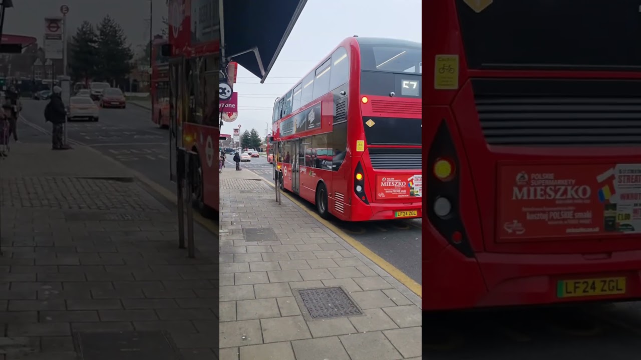 London Bus Route 57 approaching Merton Abbey