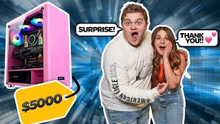 SURPRISING Piper Rockelle With A NEW $5,000 GAMING PC BUILD **CUTE REACTION** 🖥️|Mad Panda