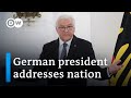 German president frankwalter steinmeier calls for unity in face of crisis  dw news