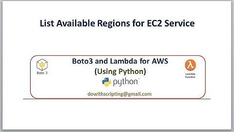 AWS Automation with boto3 | Get EC2 Regions with boto3