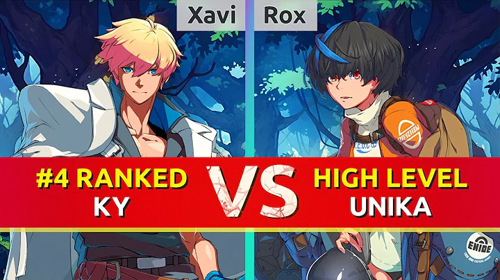 GGST ▰ Xavi (#4 Ranked Ky) vs Rox (Unika). High Level Gameplay