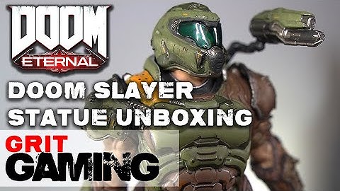 Unboxing The Doom Eternal Doom Slayer Statue by ThinkGeek