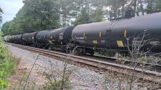 CSX 885 and CSX 879 lead a BIG north bound mixed freight and stops at Whitfield Street 6/28/2026