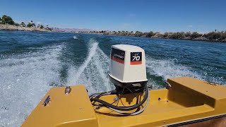 Minty 1974 Johnson 70 HP Doesn't Run Once in the Water