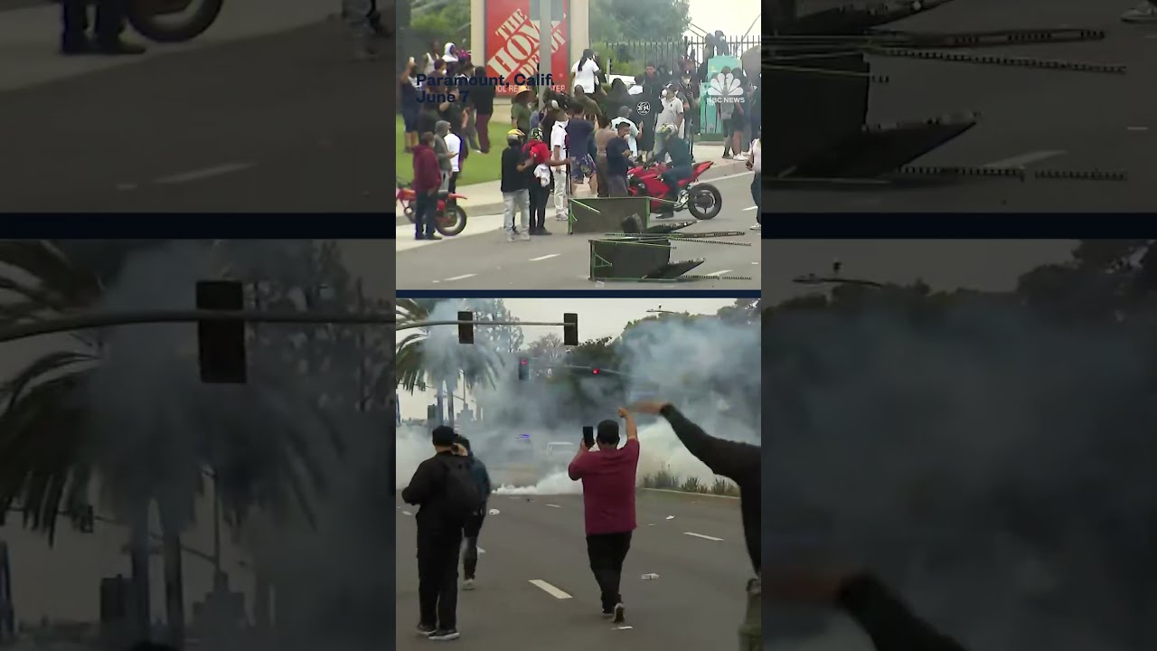 Protesters In Los Angeles Clash With Federal Agents Amid ICE Raids