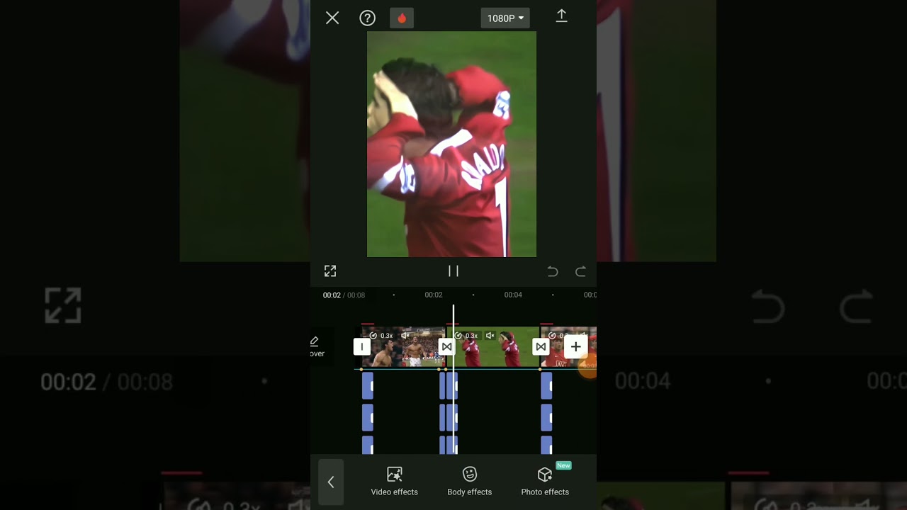 capcut shake edit tutorial  #football #capcuttutorial #videoediting #capcut #ronaldo