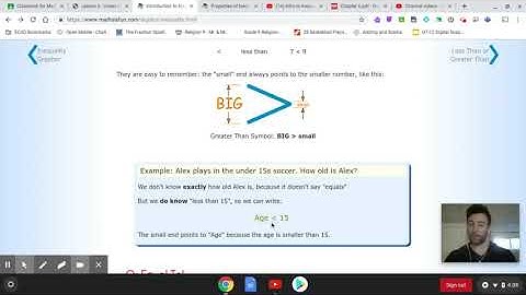 Lesson 6.3 - Introduction to Linear Inequalities (Grade 9)