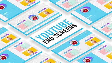 Clean Youtube End Screens Download Template
