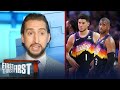 Chris Paul or Devin Booker: Who's more to blame for Suns' early playoff exit? | FIRST THINGS FIRST