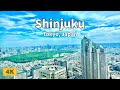 4k metropolitan government building walking from shinjuku station tokyo  japan walking tour