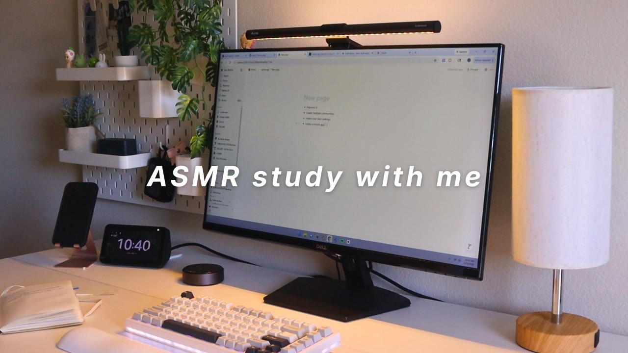 Asmr Study 1 hour asmr study with me ๐: keyboard, mouse clicks & writing sounds ...