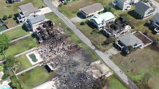 8-4-2020 Ocean Isle Beach, NC Hurricane Isaias causes multiple homes to burn down