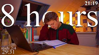 LIVE | 8-HOUR study with me in Paris📚⛈️ rain sounds & pomodoro timer 60 & 10