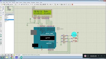 CALENDAR DIGITAL ARDUINO PROTEUS SIMULATION