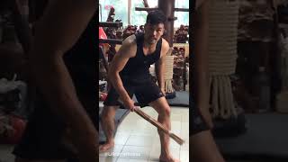 Funny Muay Thai shin conditioning #muaythai #funny #muaythaitraining #memes #shorts